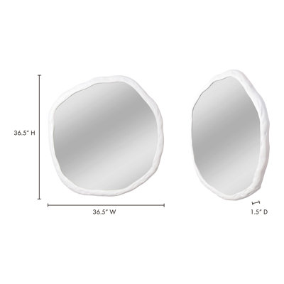 Wall Mirror, Large, Calantha, White