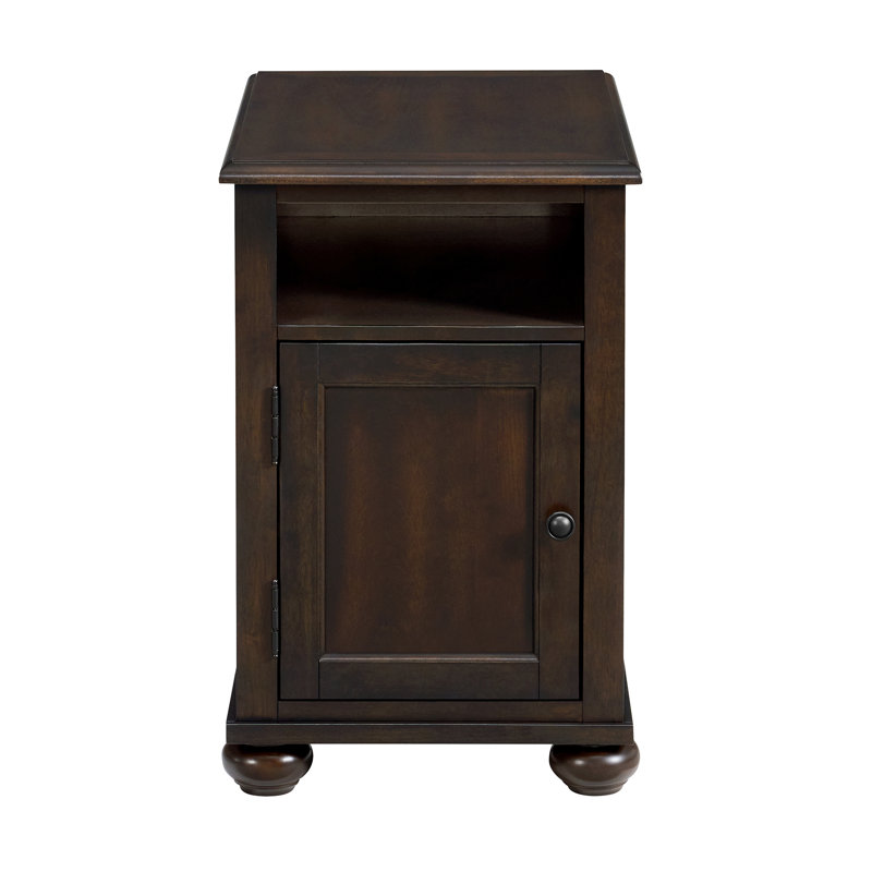Gruner Chairside Table with USB in Cherry