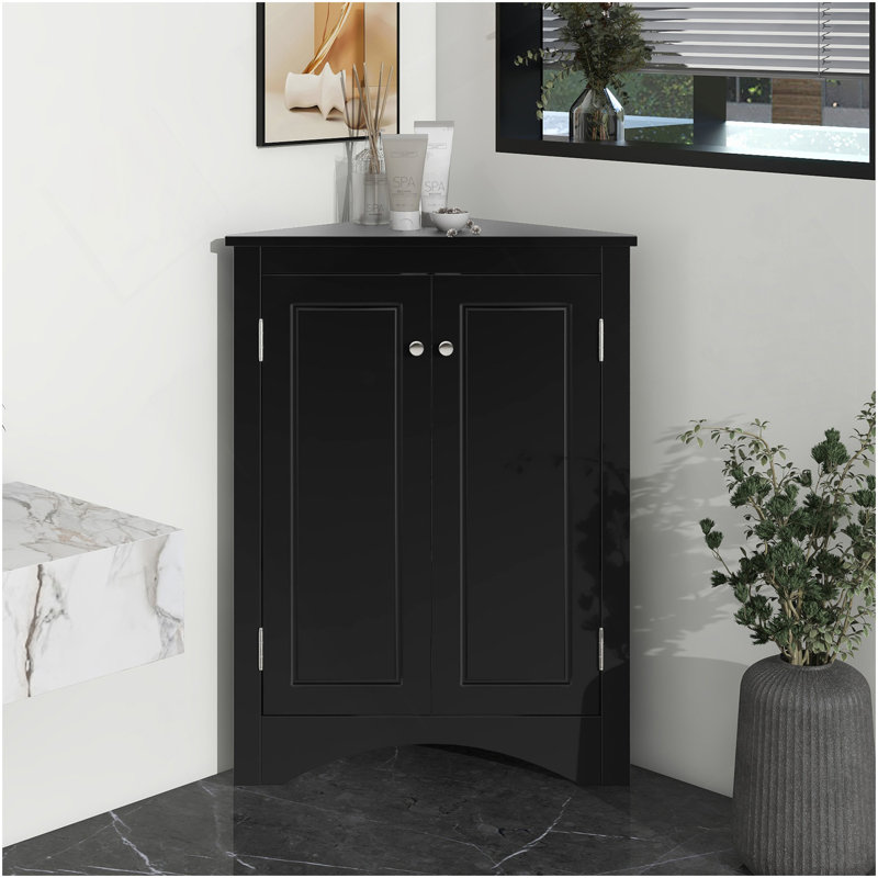 Armoire de rangement triangulaire pour salle de bain avec tablettes réglables, armoire de plancher autoportante pour la cuisine à domicile