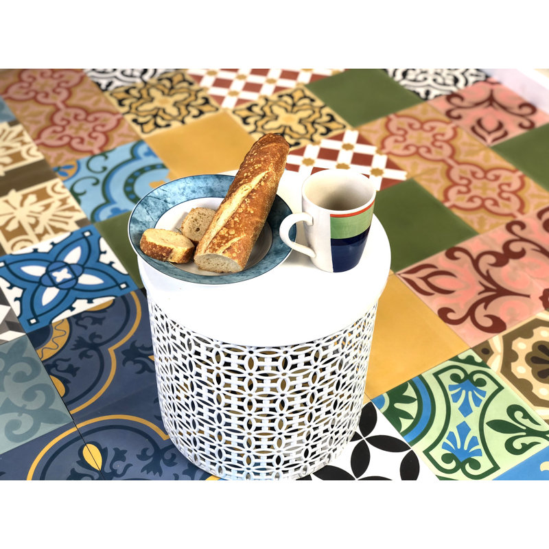 Patchwork Colorful 8" x 8" Cement Patterned Wall & Floor Tile