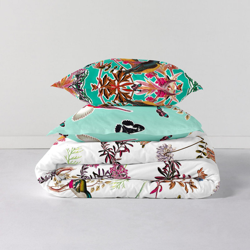 Heidlersburg Cotton Floral Duvet Cover Set