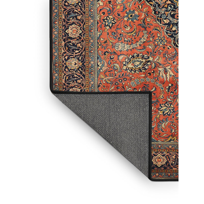 Tapis rouge/vert traditionnel, Rectangle 4 pi x 6 pi