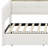 Contemporary Upholstered Daybed with Storage Footstool, Shelving, Two Drawers, USB Ports and LED Lighting-495885539