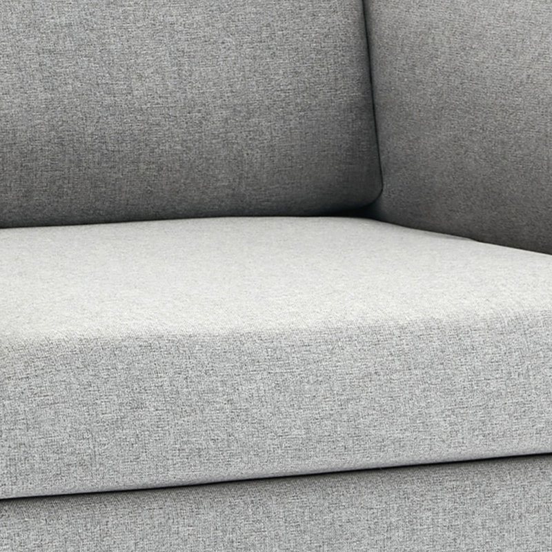 Fauteuil surdimensionné moderne de 50 po de large avec tabouret de repose-pieds, Gris clair