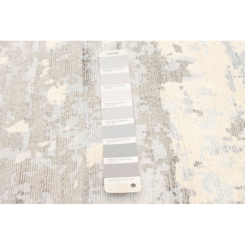 Tapis gris tissé à la main Gadar