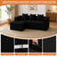 Canapé-lit convertible pliable en trois parties de 200 cm (79 po), futon modulaire en velours côtelé avec méridienne en L, canapé nuage, aucun assemblage requis pour le salon et les petits appartements-572683698-572683708