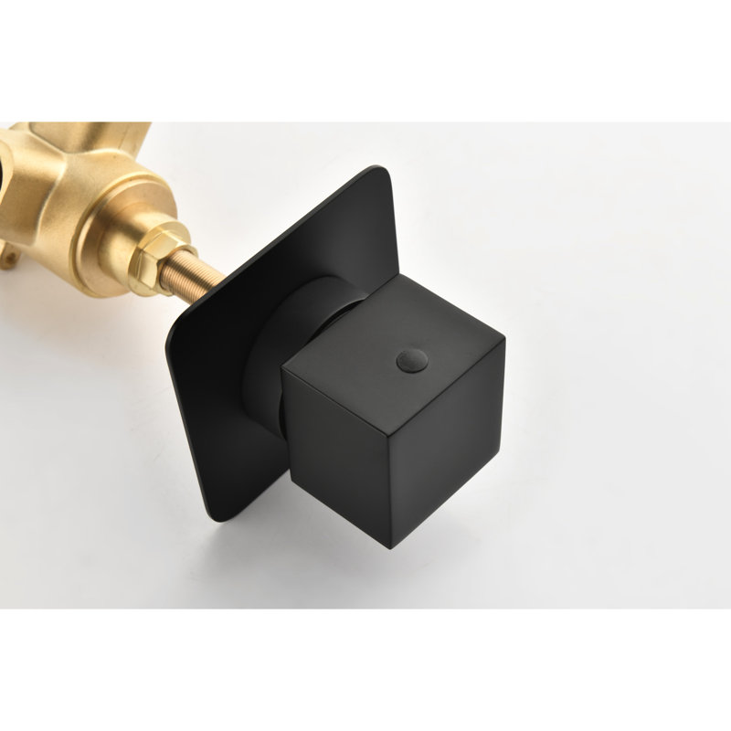 Valve de contrôle 3/4 haut débit en fonte de métal - poignée en laiton, noir mat, et soupape de volume supplémentaire précise, finition noire