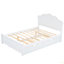 Full Size Wood Platform Bed With Headboard And Twin Size Trundle-1503916210