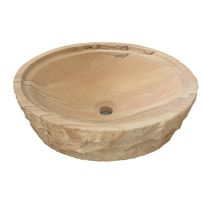 Barclay Mesquite 15'' Natural Sandstone Stone Oval Bathroom Sink