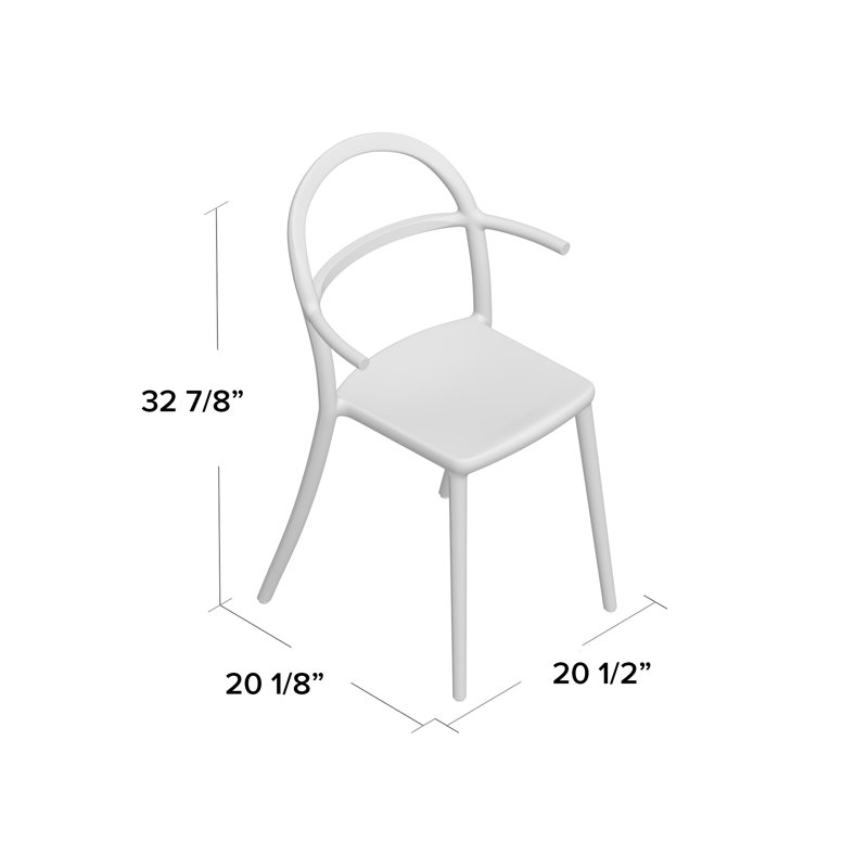 Generic C Arm Chair, Black