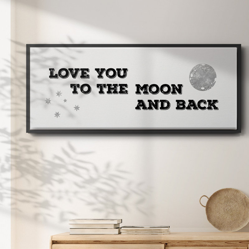To To Moon and Back - Toile avec cadre, H 20 po x l 50 po