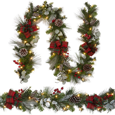 Jailenne 108'' in. Lighted Faux Garland