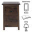 Alsace 2 Drawer Bedside petite Table