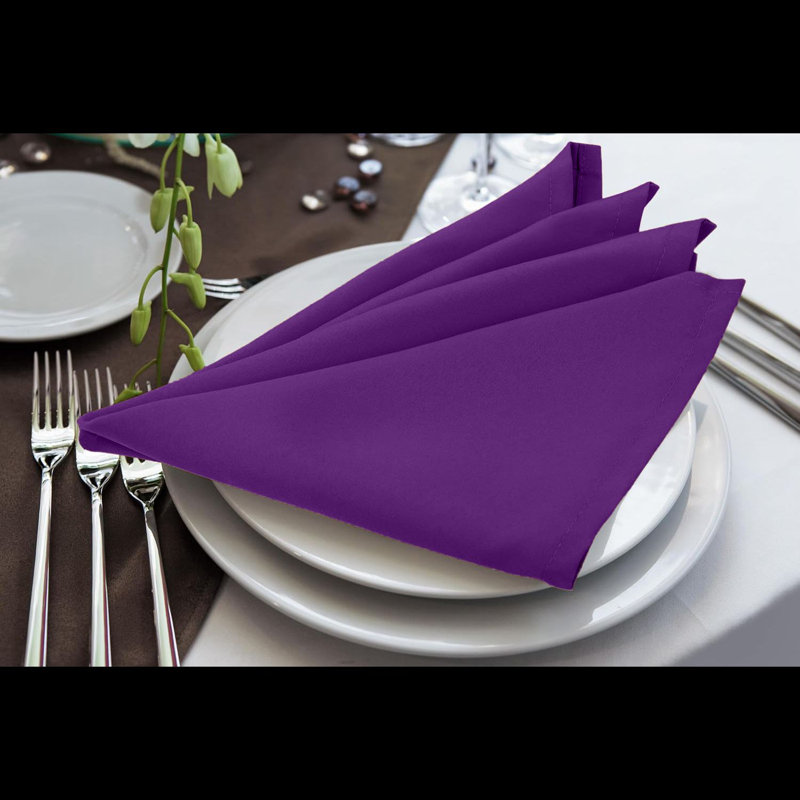 Table Napkins 10-Pack | 19x19 Inch Polyester | Luxury 180gsm Extra Soft & Absorbent | Machine Washable Dinner Napkins for Weddings, Parties & Everyday Dining