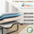 Murphy Bed Cabinet with Mattress & Lockable Wheels, Folding Bed for Small Space White & Black