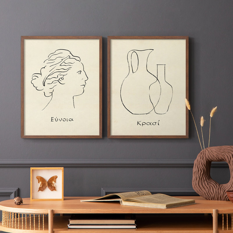 «Greek Blessing I», reproduction encadrée de qualité supérieure - prête à être accrochée - aucun clou requis - aucun clou requis