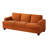 89" Corduroy Sofa, 3-seater Upholstered Couch With Deep Seat, 18" High Back-1854265158