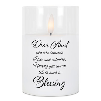 Flameless Jar Candle with Glass Holder