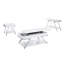 Table de bout blanche de style contemporain avec cadre chromé ultrabrillant