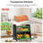 Countertop Bread Storage Container With Bamboo Cutting Board And Adjustable Vent, Black
