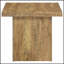 Table de bout carrée Exeter Mango avec stratifié écologique, durable et élégante pour les intérieurs modernes et rustiques.