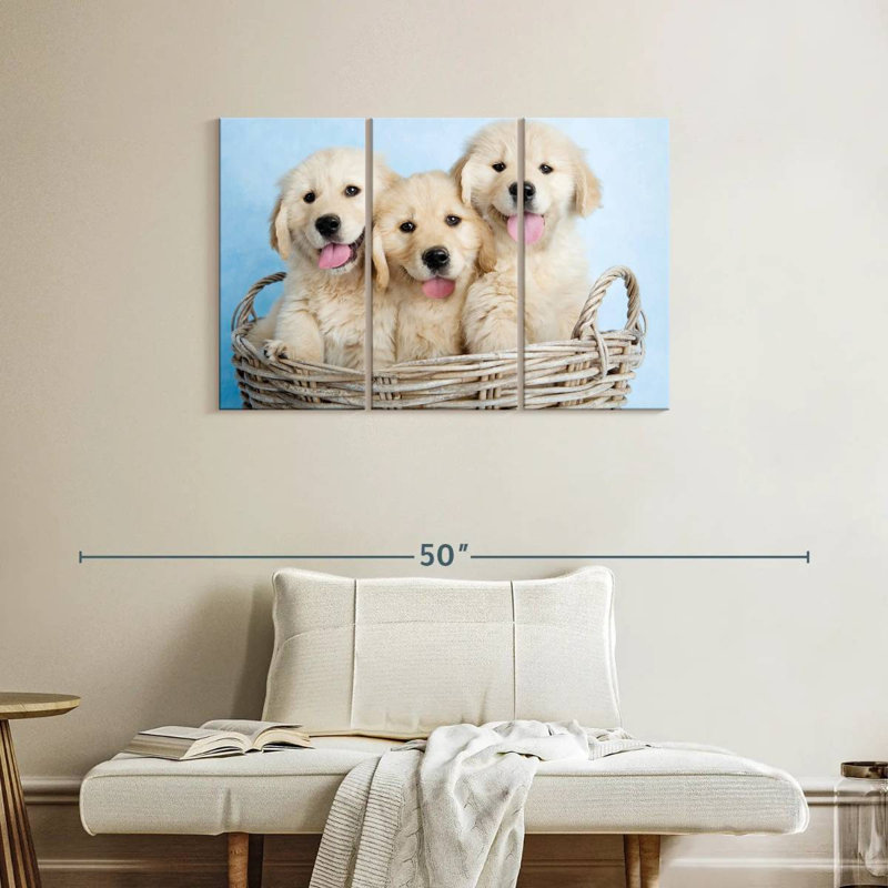 Brampt Buffy Biskit And Beau, 24" H x 38" W