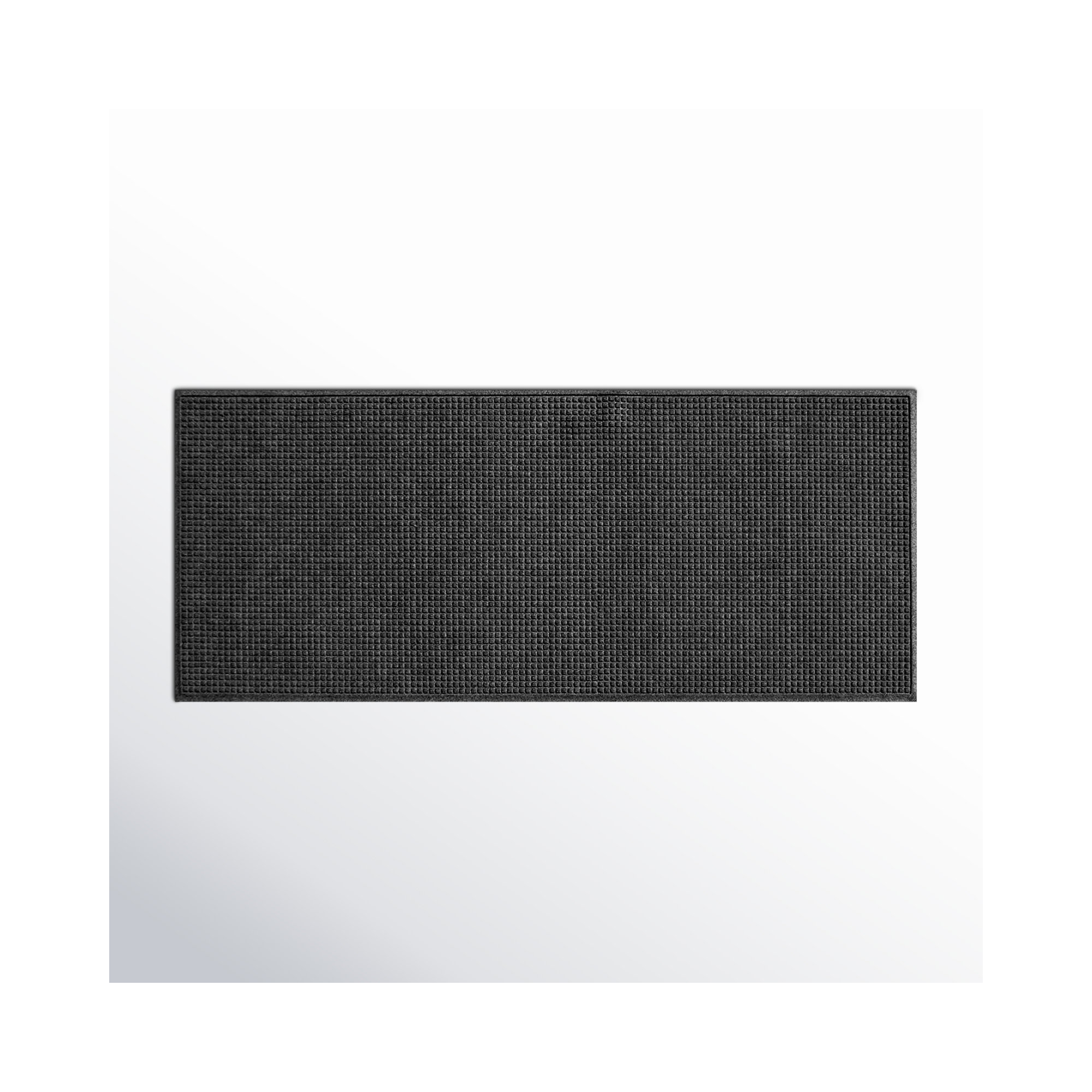 WaterHog Squares Indoor Outdoor Door Mat, Rectangle 1'10" x 5', Charcoal