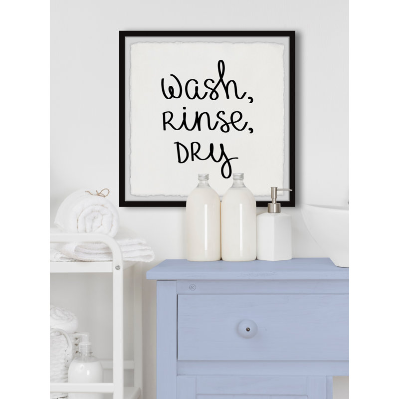 Wash, Rinse and Dry 1 Piece Single Picture Frame Wall Art, 30cm H x 30cm W x 3.81cm D