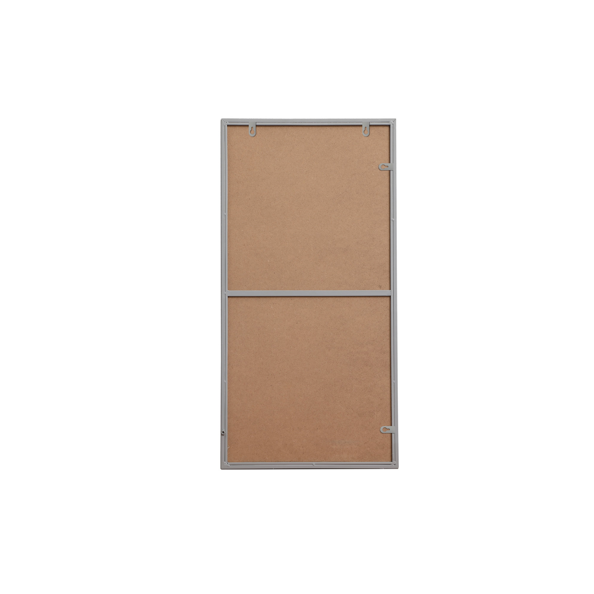 Sabine Metal Rectangle Wall Mirror, Gray, 36" x 18"