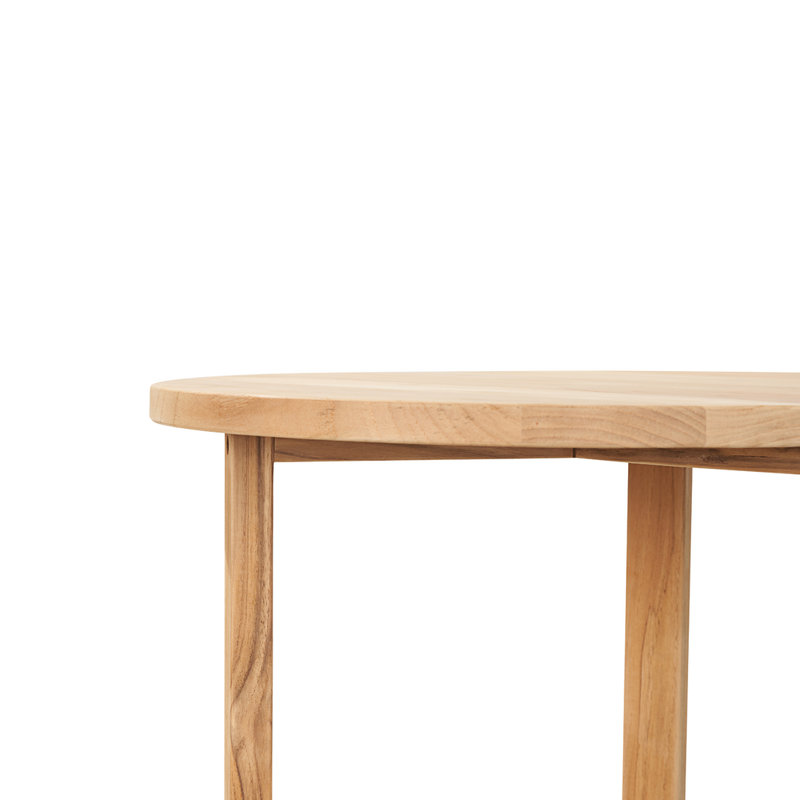 Grande table d'appoint gigogne en teck Estalee, H 21,75 po x P 23,5 po x l 23,5 po