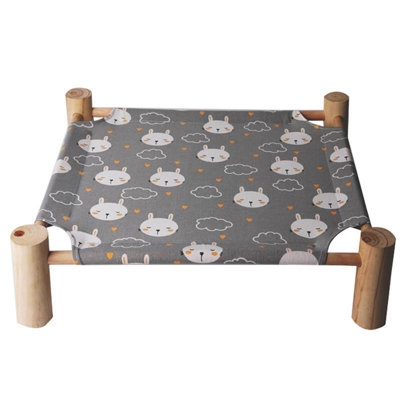 Pet Hammock Durable Cat Bed Removable Washable Wood Kennel Pet House Supplies