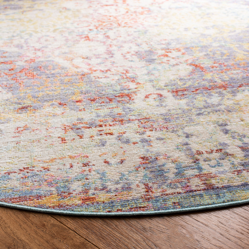 Chauncey Performance Oriental Rug, Round 6'
