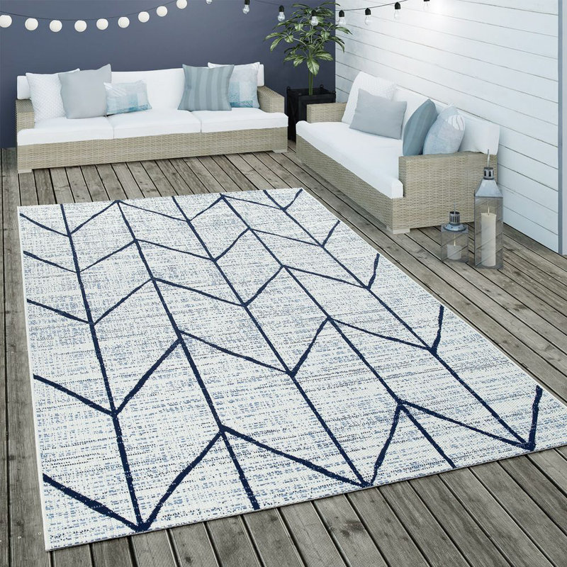 Burkhart Geometric Indoor / Outdoor Area Rug, Rectangular 120 x 170cm