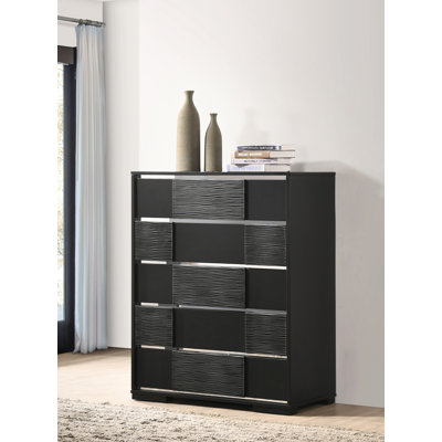 Galija 5 - Drawer 33.85'' W Chest in Black