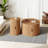 Round Fluted Coffee Table Set With Sliding Tambour Door And Storage-1904218503