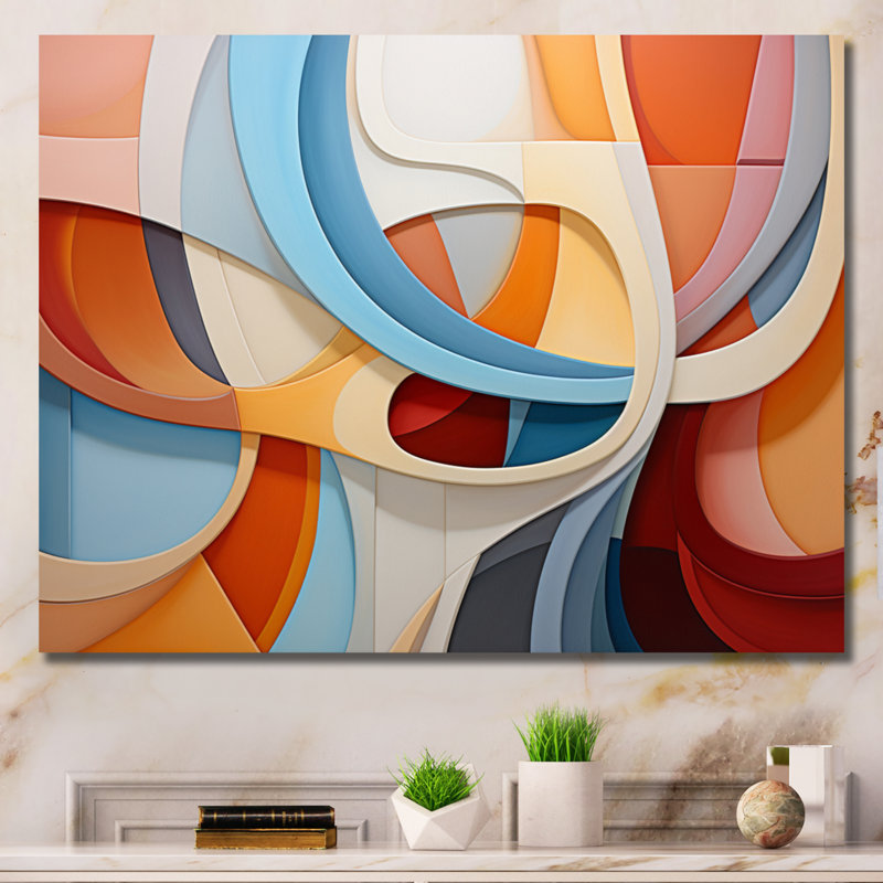 «Opt Dynamic Harmony» sur impression sur toile, H 16 po x l 32 po x P 1 po, Toile tendue