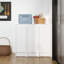 Armoire de rangement sur pied 36 po, portes à fermeture douce, blanc brillant, contreplaqué, emballage KD, combinaison 12 po x 3 po