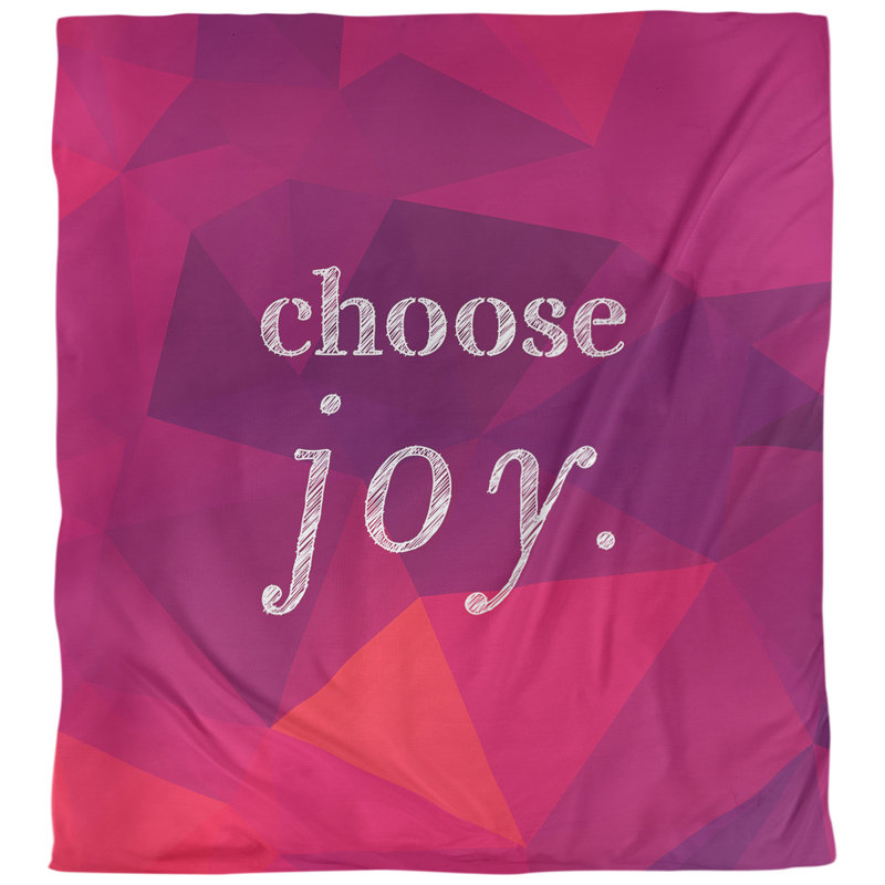 Housse de couette simple choose joy quot, Housse de couette pour très grand lit, Rubellite