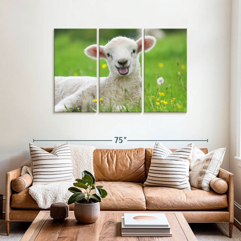 Brampt Funny Lamb, 36" H x 57" W