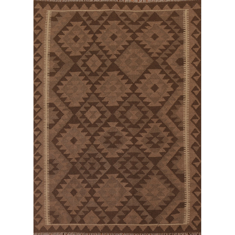 Tapis oriental brun Kilim 5 x 7