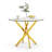 Round Glass Top Metal Base Dining Table-103836483