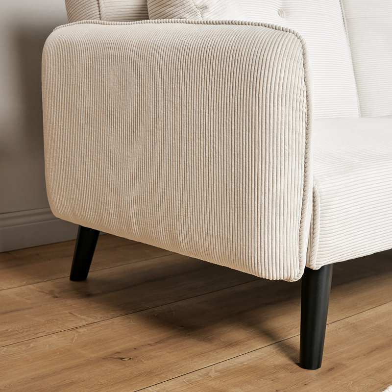 Shiflet 2 Seater Clic Clac Sofa Bed, White