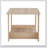 Rectangular Coffee Table with Glass Table Topand Shelf