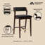Tabouret de comptoir en chenille Evalyn-532100139