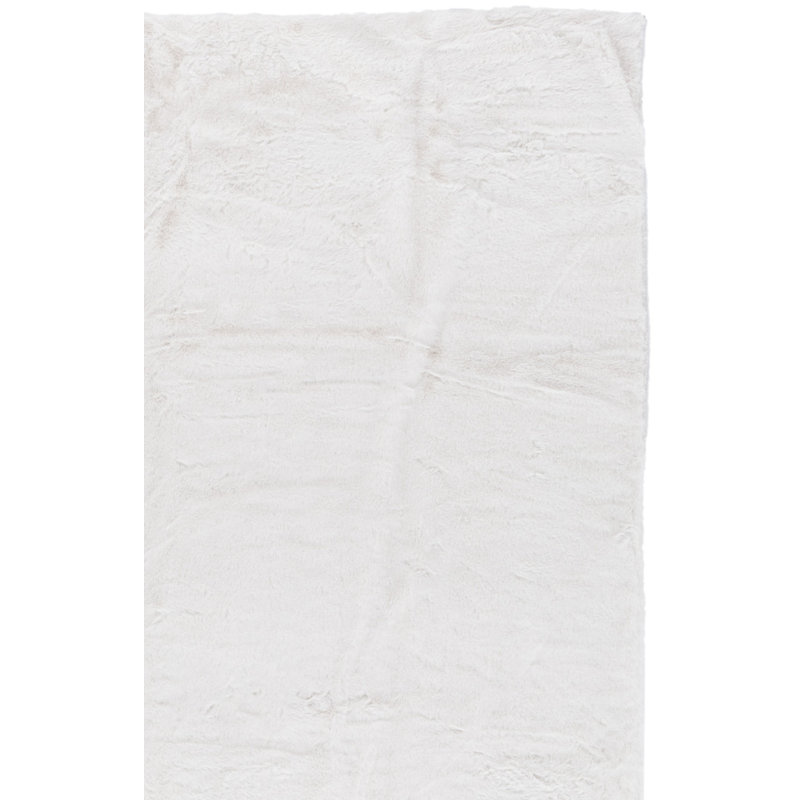 Zhang Faux Fur Rug Performance Machine Washable Abstract Rug, Rectangle 3' x 5'