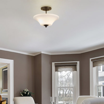 Emmilene Glass Semi Flush Mount