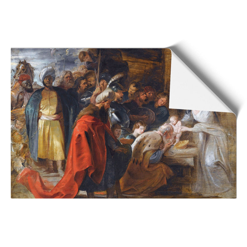 The Adoration of the Magi by Peter Paul Rubens - Frameless Print, 21cm H x 30cm W x 0.1cm D