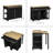 47 Inch Kitchen Island With Extendable Dining Table, Rubber Wood Veneer Kitchen Table With Internal Storage Rack, Power Outlet, Kitchen Island With Storage 2 Drawers 2 Cabinet-1481626491