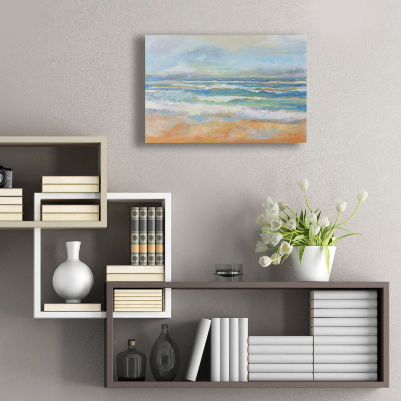 «Morning Surf» par Jeanette Vertentes, art mural en verre acrylique, H 16 po x l 24 po x P 0,2 po