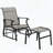 High-Back Glider Chair and Ottoman Set (Black/Gray)-1239945301